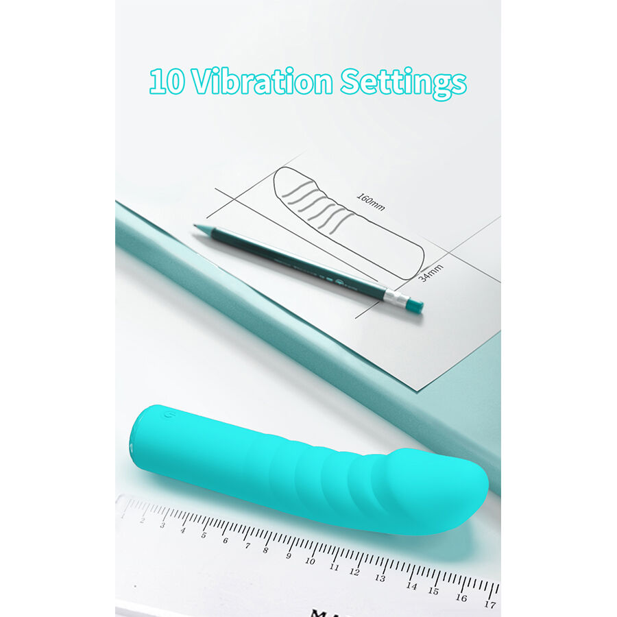 High Tech-Rylan G-spot Vibrator Blu-Silicone, 10 velocità — PRETTY LOVE · Vibratori (imaginea 7)