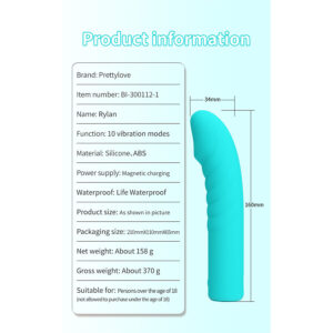 High Tech-Rylan G-spot Vibrator Blu-Silicone, 10 velocità — PRETTY LOVE · Vibratori (imaginea 10)