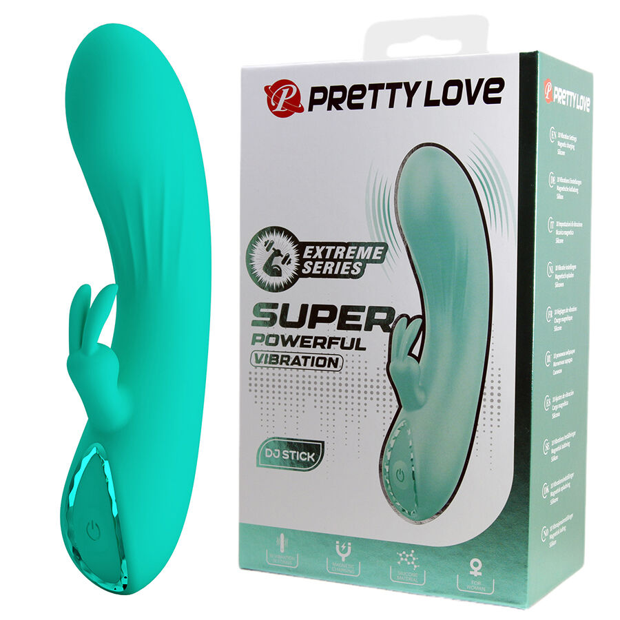 High Tech-Dj Stick G-spot Turchese Vibrator-Silicone, 10 velocità — PRETTY LOVE · Vibratori (imaginea 9)