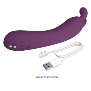 High Tech-Dj Rabbit Viola Vibratore per Punto G-Silicone, 10 — PRETTY LOVE · Vibratori (immagine 9)