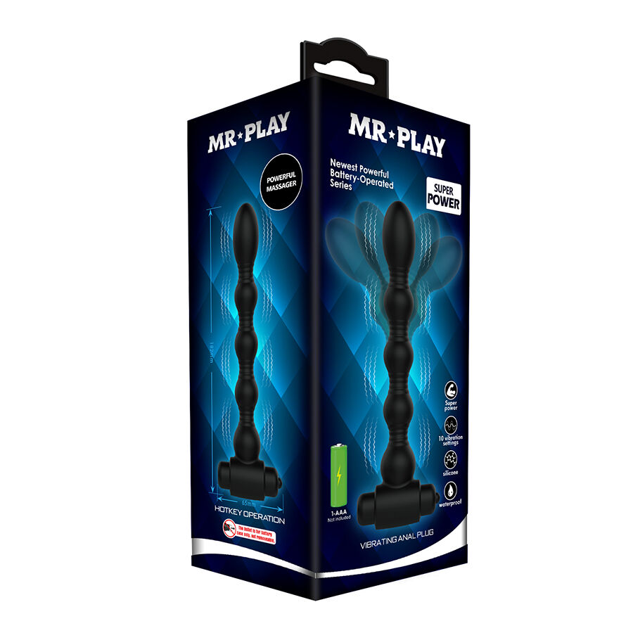 Mr Play-Vibratore anale con perle Massaggio-Silicone, 10 velocità · Giocattoli anali (imaginea 5)