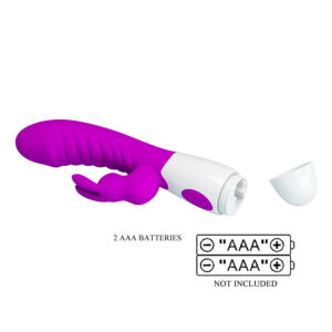 High Tech-Naughty Bunny Vibrator Viola-Silicone, 12 velocità — PRETTY LOVE · Vibratori (imaginea 4)