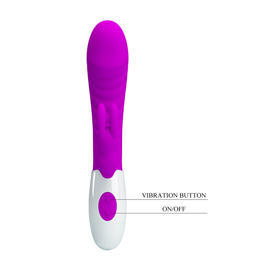 High Tech-Naughty Bunny Vibrator Viola-Silicone, 12 velocità — PRETTY LOVE · Vibratori (imaginea 5)