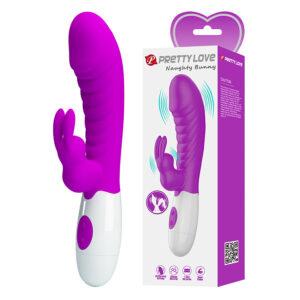 High Tech-Naughty Bunny Vibrator Viola-Silicone, 12 velocità — PRETTY LOVE · Vibratori (imaginea 6)