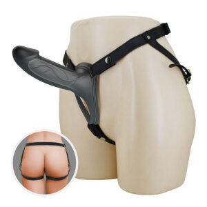 Harness Collection-Landon Black Strap-on Vibratore-Silicone — PRETTY LOVE · Anelli & Guaine per pene (immagine 7)