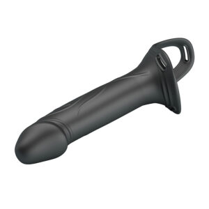 Harness Collection-Landon Black Strap-on Vibratore-Silicone — PRETTY LOVE · Anelli & Guaine per pene (immagine 4)