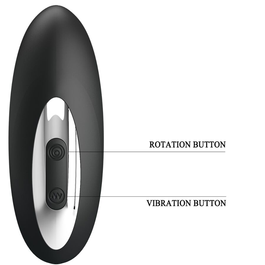 Mr Play-Masajer Prostatic cu Rotatie si Vibratie-Silicon, 12 · Jucarii Anale (imaginea 4)