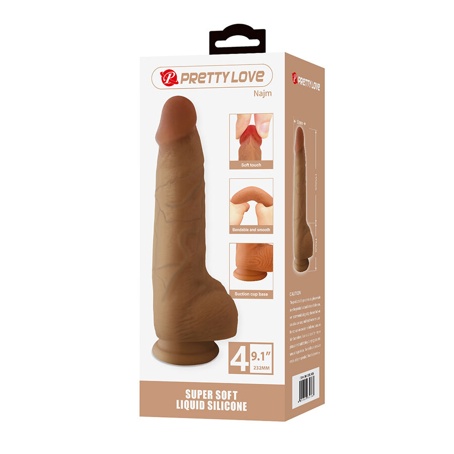 Dildos-Najm Dildo Realist con Ventosa 23.2 cm -ø- 5.5 cm-Silicone — PRETTY LOVE · Dildo & Stimolatori (imaginea 7)