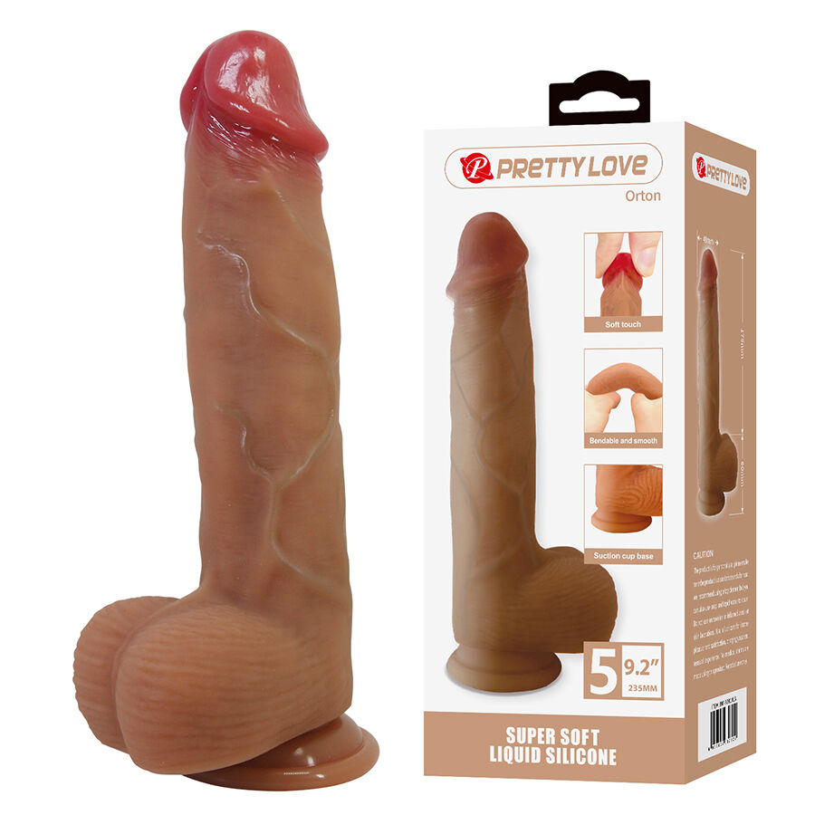 Dildos-Orton Dildo Realistico con Ventosa 23.5 cm -ø- 4.9 cm-Silicone — PRETTY LOVE · Dildo & Stimolatori (immagine 8)
