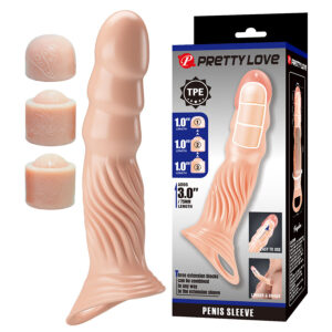 For Him-Cappuccio testurizzato per il pene con estensori TPE, silenzioso — PRETTY LOVE · Anelli & Guaine per pene (imaginea 9)