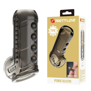 For Him-Guaina Textured per Pene-TPE, Impermeabile, Silenzioso — PRETTY LOVE · Anelli & Guaine per pene (imaginea 8)
