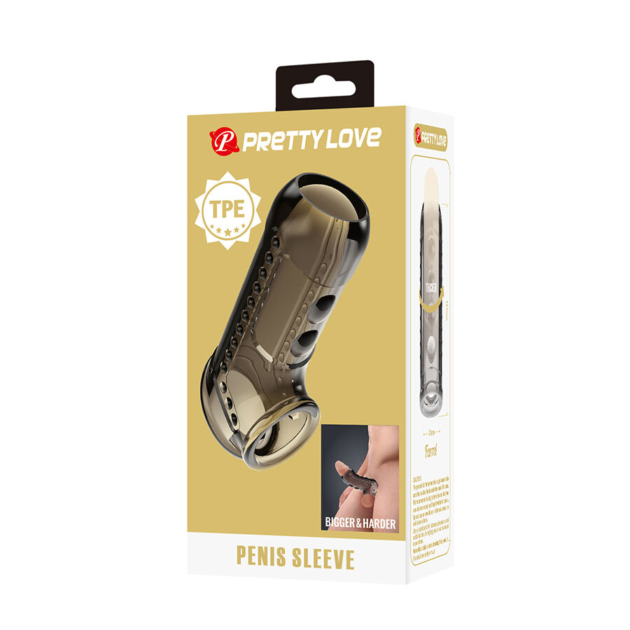 For Him-Guaina Textured per Pene-TPE, Impermeabile, Silenzioso — PRETTY LOVE · Anelli & Guaine per pene (imaginea 5)