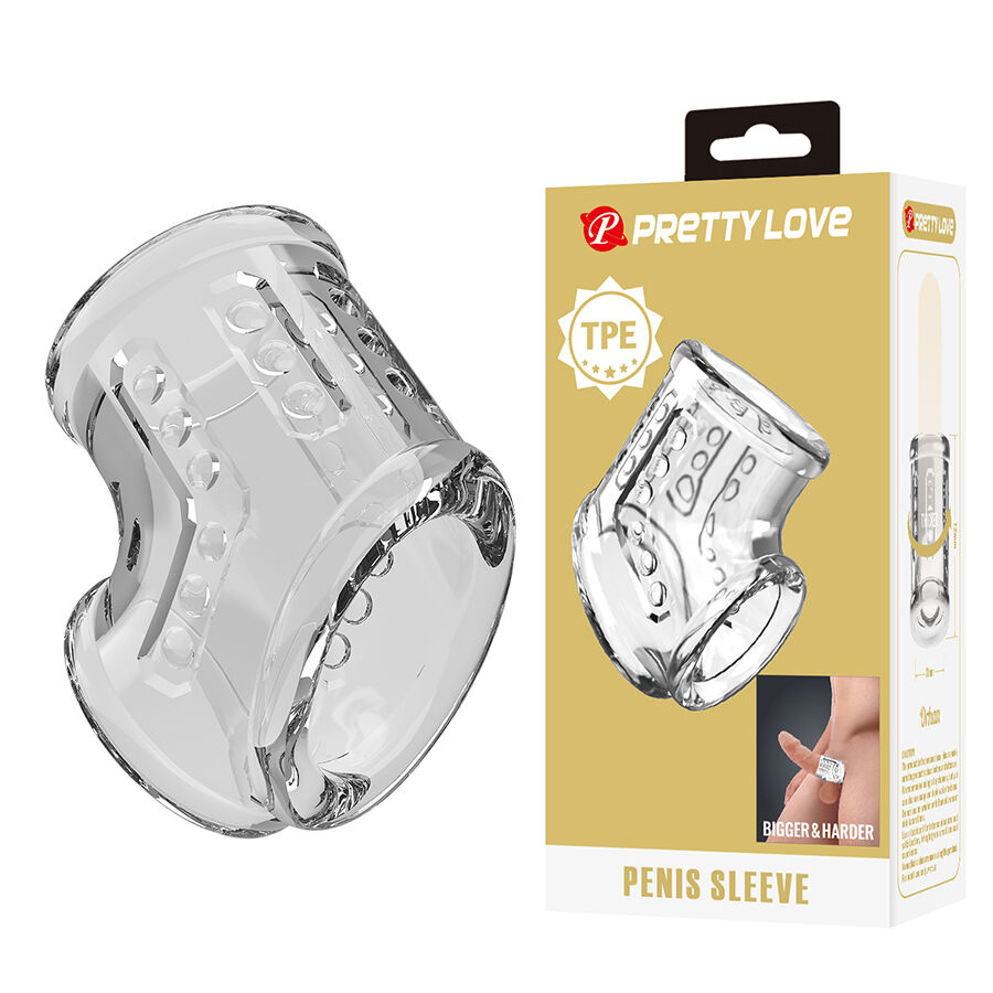 For Him-Guaina Breve Trasparente per Pene-TPE, impermeabile — PRETTY LOVE · Anelli & Guaine per pene (imaginea 8)
