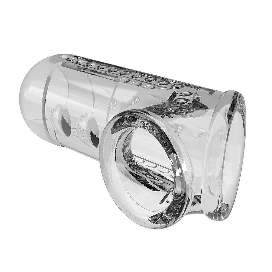 For Him-Cappuccio Trasparente Textured per Penis-TPE, impermeabile — PRETTY LOVE · Anelli & Guaine per pene (imaginea 6)