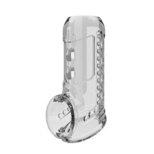 For Him-Cappuccio Trasparente Textured per Penis-TPE, impermeabile