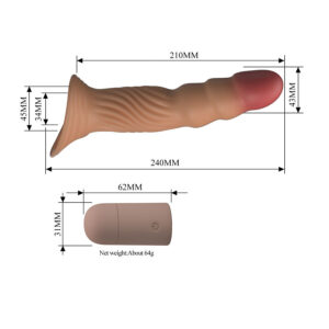 For Him-Guaina Textured Pene Vibrazione — PRETTY LOVE · Anelli & Guaine per pene (immagine 7)