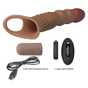 For Him-Guaina Textured Pene Vibrazione — PRETTY LOVE · Anelli & Guaine per pene (immagine 8)