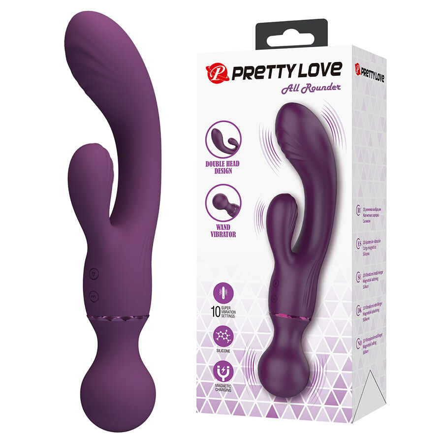 High Tech-All Rounder Viola Vibratore per Punto G-Silicone, 10 — PRETTY LOVE · Vibratori (immagine 10)