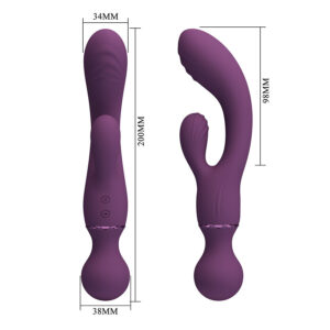 High Tech-All Rounder Viola Vibratore per Punto G-Silicone, 10 — PRETTY LOVE · Vibratori (immagine 6)