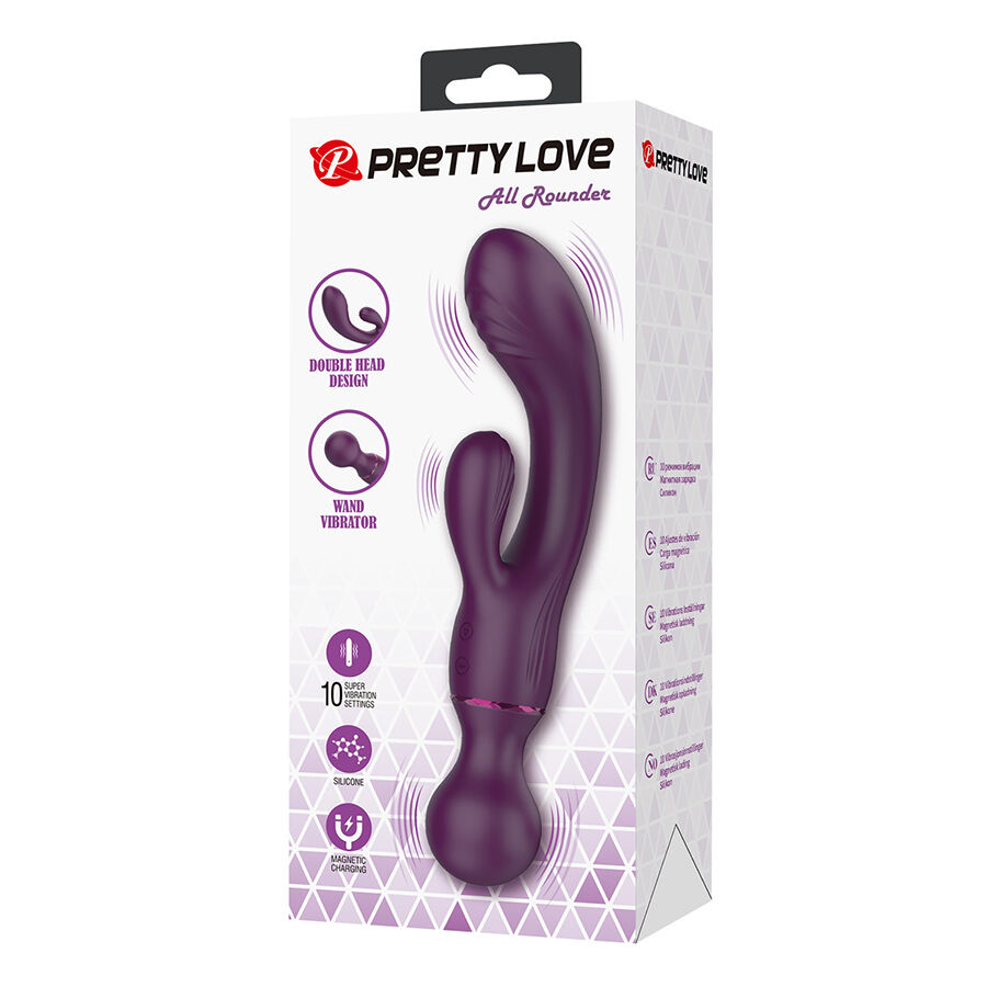 High Tech-All Rounder Viola Vibratore per Punto G-Silicone, 10 — PRETTY LOVE · Vibratori (immagine 7)