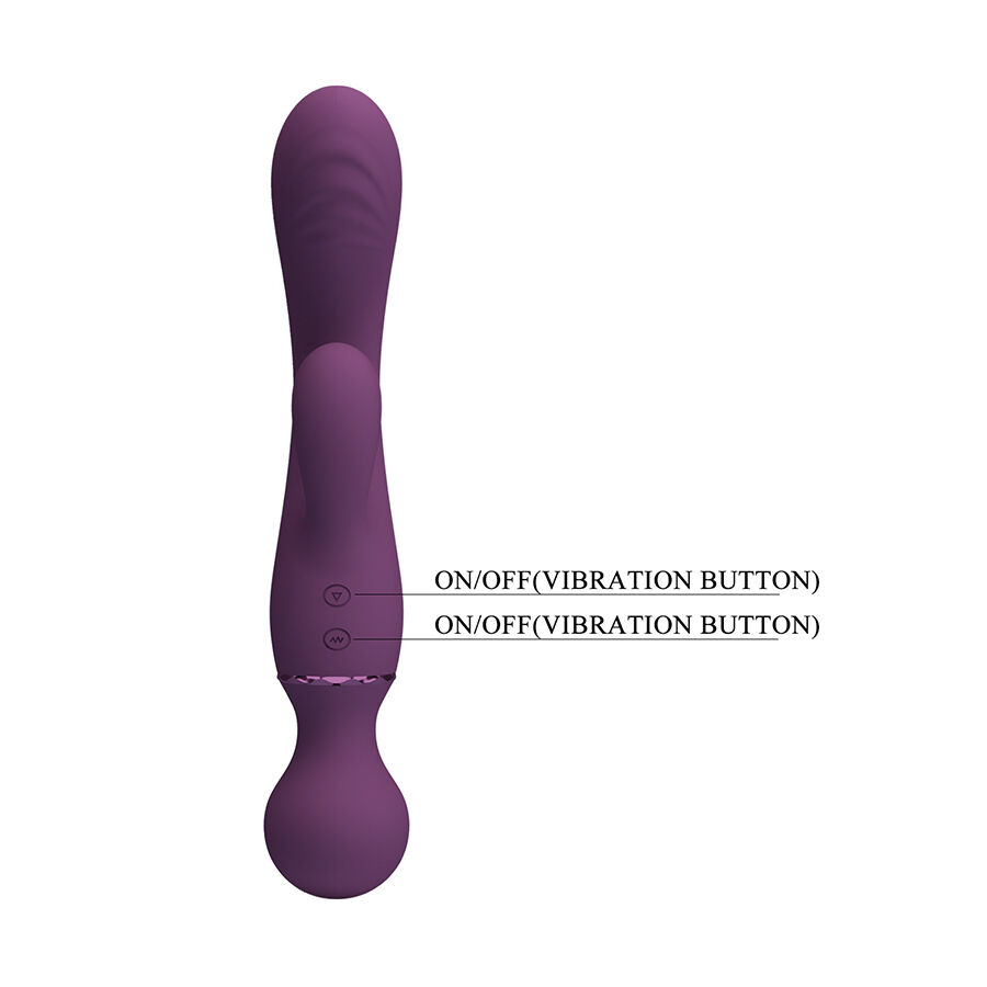 High Tech-All Rounder Viola Vibratore per Punto G-Silicone, 10 — PRETTY LOVE · Vibratori (immagine 8)