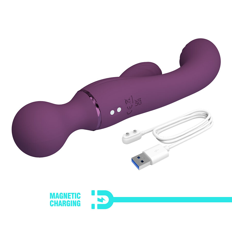 High Tech-All Rounder Viola Vibratore per Punto G-Silicone, 10 — PRETTY LOVE · Vibratori (immagine 9)