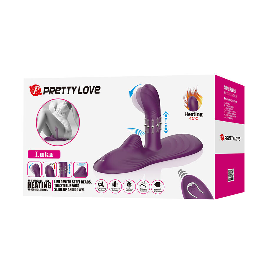 Remote Control-Luka Vibratore Sit-down con Effetto Riscaldamento — PRETTY LOVE · Vibratori (immagine 3)