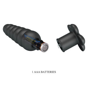 Anal Toys-Imron Plug anale Vibrante, 10 modalità, Nero-Silicone, 10 — PRETTY LOVE · Giocattoli anali (immagine 10)