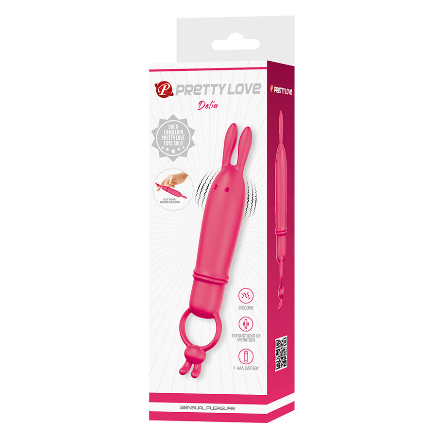 For Him-Delia Rabbit Vibratore con Anello di Resistenza-Silicone, 10 8 For Him-Delia Rabbit Vibratore con Anello di Resistenza-Silicone, 10 — PRETTY LOVE · Vibratori (imaginea 8)