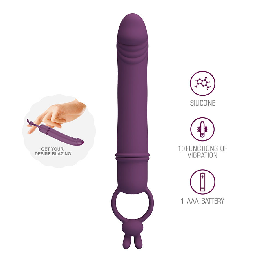 For Him-Cora Vibratore a forma di pene con anello — PRETTY LOVE · Vibratori (immagine 8)