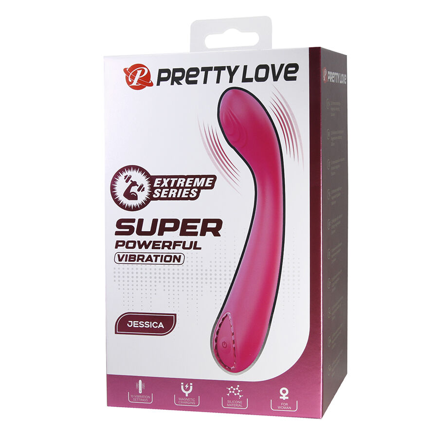 High Tech-Jessica High Power Vibrator Rosa-Silicone, 10 velocità — PRETTY LOVE · Vibratori (imaginea 7)