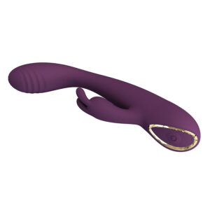 High Tech-Emma Rabbit Violet Vibratore con Stimolatore-Silicone, 10 — PRETTY LOVE · Vibratori (imaginea 2)
