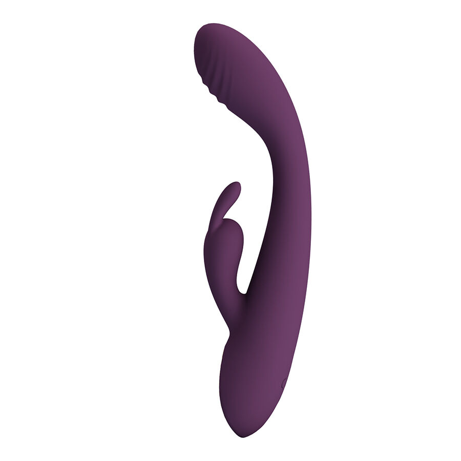 High Tech-Emma Rabbit Violet Vibratore con Stimolatore-Silicone, 10
