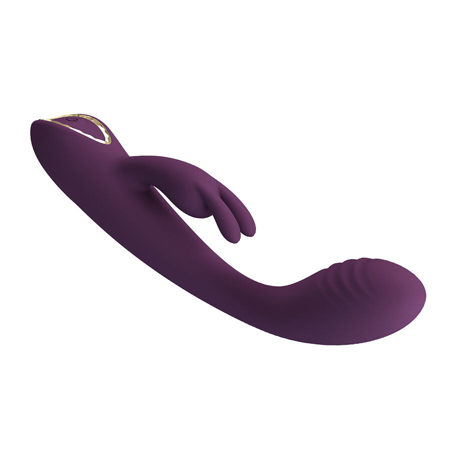 High Tech-Emma Rabbit Violet Vibratore con Stimolatore-Silicone, 10 — PRETTY LOVE · Vibratori (immagine 5)