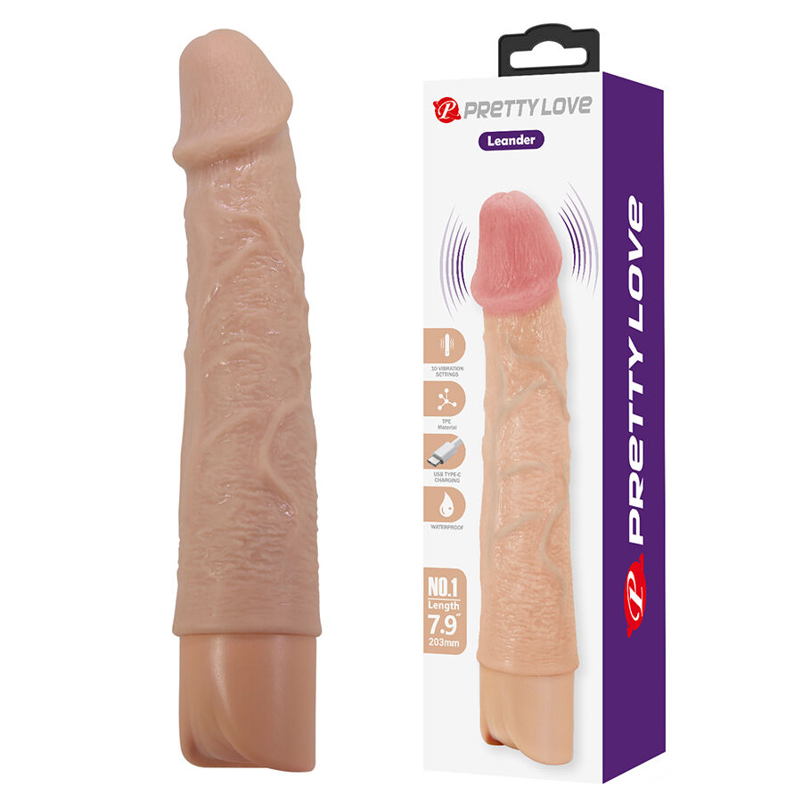 Fun Toys-Leander Vibratore Realistico Flessibile, Usb-c — PRETTY LOVE · Vibratori (imaginea 9)