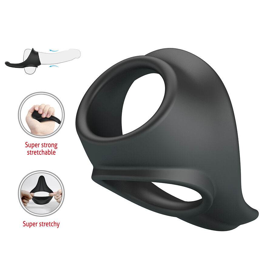 Crazy Bull-Anello fallico Ergonomico con Stimolazione Perineale-Silicone · Anelli & Guaine per pene (immagine 6)