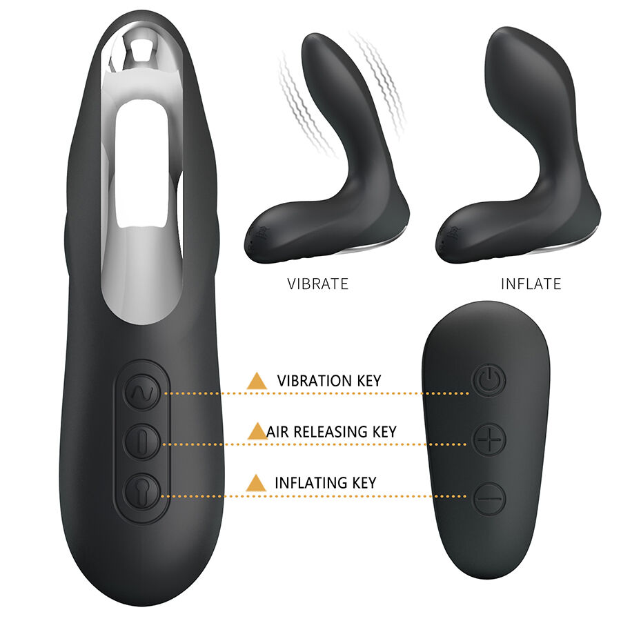 Mr Play-Massaggio Prostatico con Vibrazione e Telecomando-Silicone, 12 · Giocattoli anali (immagine 5)
