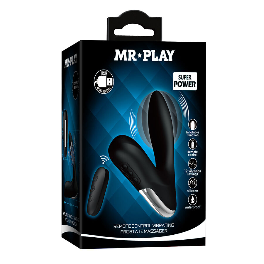 Mr Play-Massaggio Prostatico con Vibrazione e Telecomando-Silicone, 12 · Giocattoli anali (immagine 8)