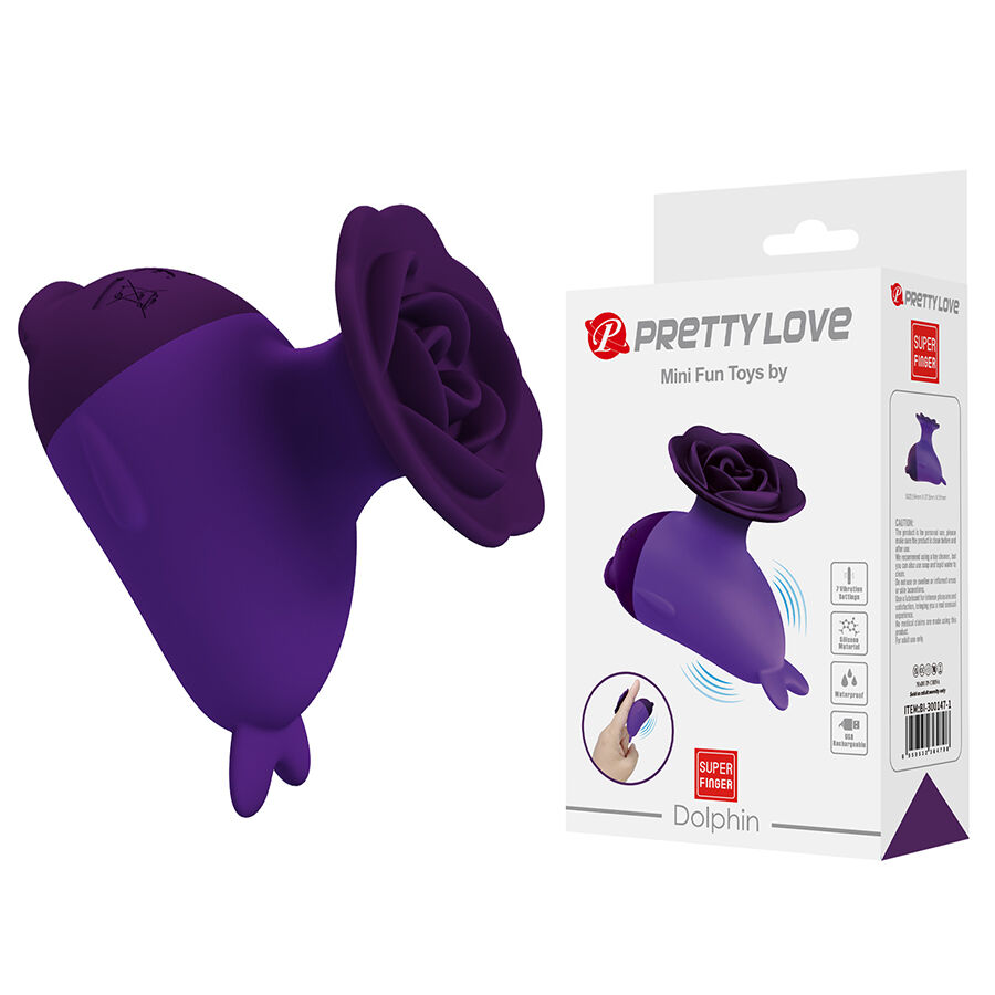 Fun Toys-Dolphin Mini Vibratore con Clip-Silicone, 7 velocità 9 Fun Toys-Dolphin Mini Vibratore con Clip-Silicone, 7 velocità — PRETTY LOVE · Vibratori (immagine 9)