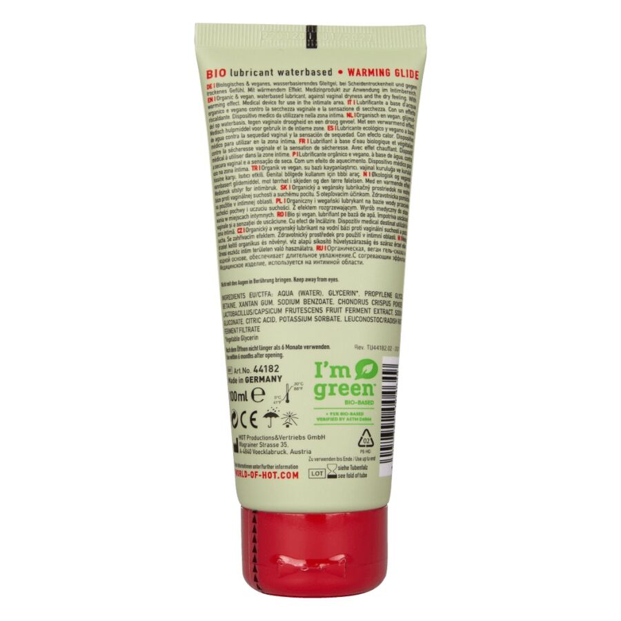 Hot-Lubrificante Bio a base d'acqua con effetto riscaldante 100 ml 2 Hot-Lubrificante Bio a base d'acqua con effetto riscaldante 100 ml · Lubrificanti (immagine 2)