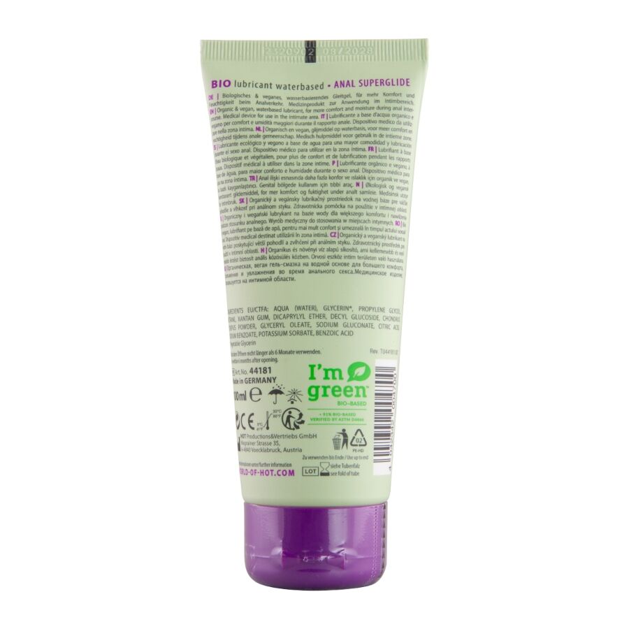 Hot-Lubrificante Bio a base d'acqua anale, 100 ml · Lubrificanti (immagine 2)