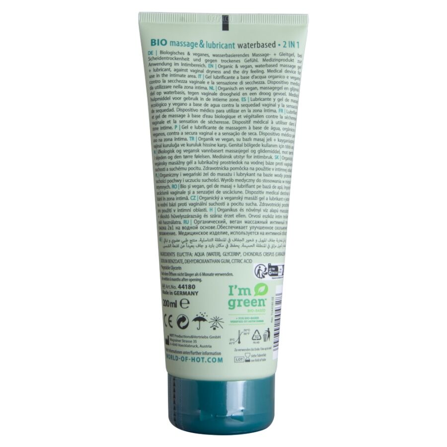 Hot-Bio Gel Massaggio e Lubrificante a Base Acqua 2 in 1 200 ml 2 Hot-Bio Gel Massaggio e Lubrificante a Base Acqua 2 in 1 200 ml · Lubrificanti (imaginea 2)