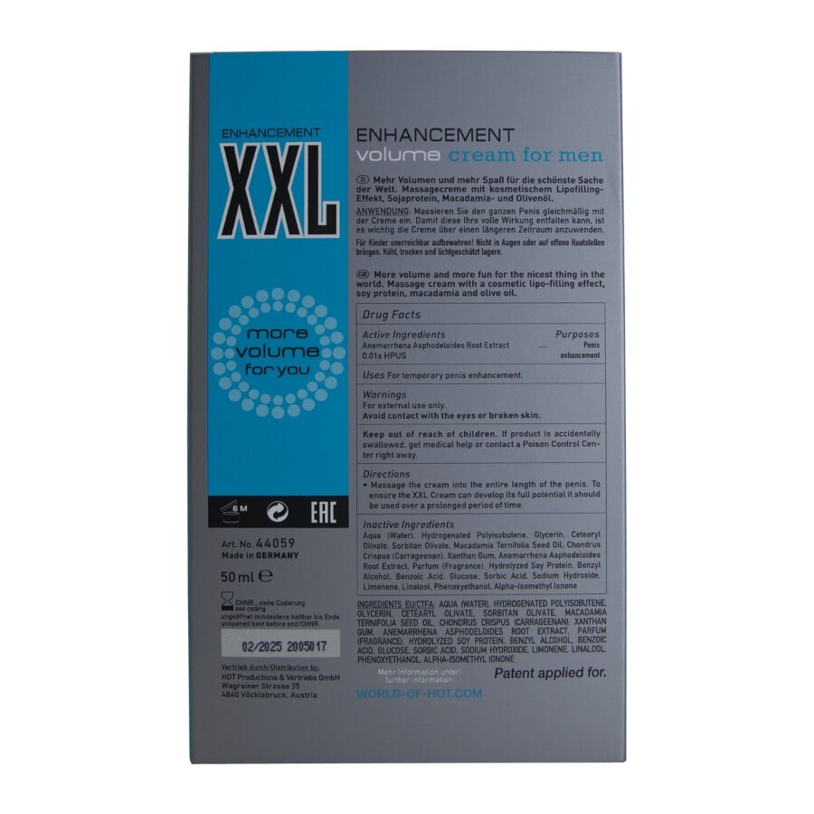 Hot-Crema da Massaggio XXL per Uomini 50 ml · Afrodisiaci uomo (imaginea 4)