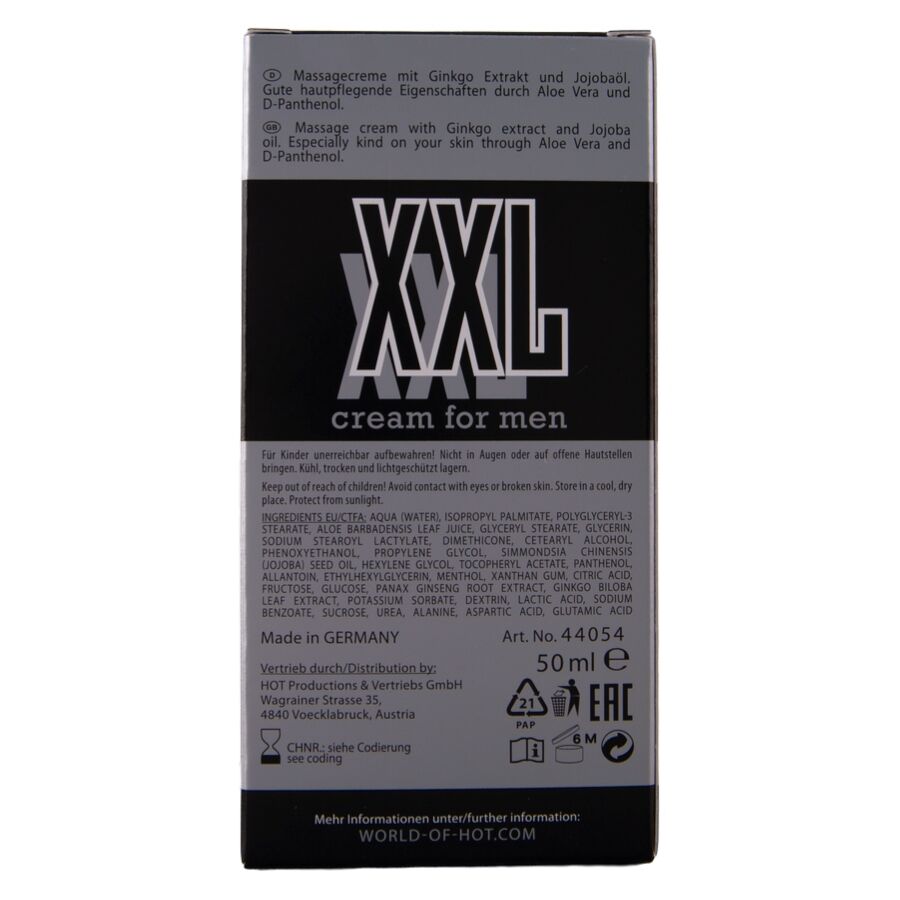 Hot-Xxl Crema per Uomini 50 ml · Afrodisiaci uomo (immagine 4)