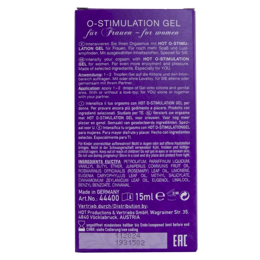 Hot-O-stimulation Gel per le donne 15 ml · Afrodisiaci donna (immagine 5)
