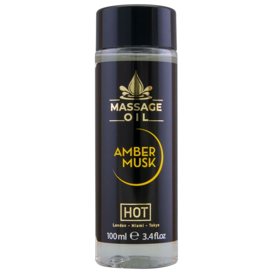 Hot-Olio da massaggio Amber & Musk-100 ml · Massaggio erotico