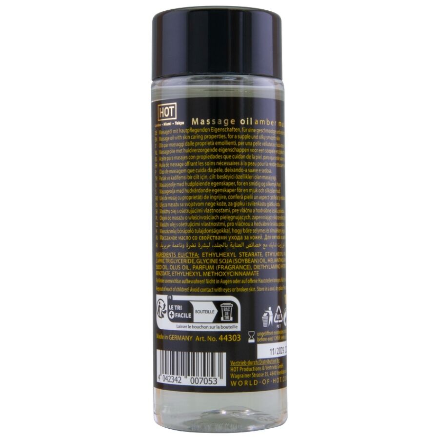 Hot-Olio da massaggio Amber & Musk-100 ml · Massaggio erotico (immagine 2)