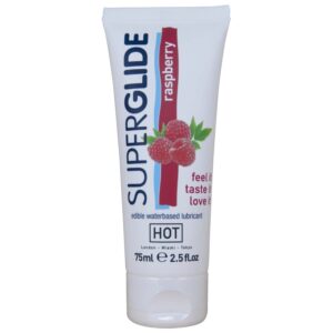 Hot-Superglide Lubrificante Commestibile a base d'acqua Lampone 75 ml · Lubrificanti