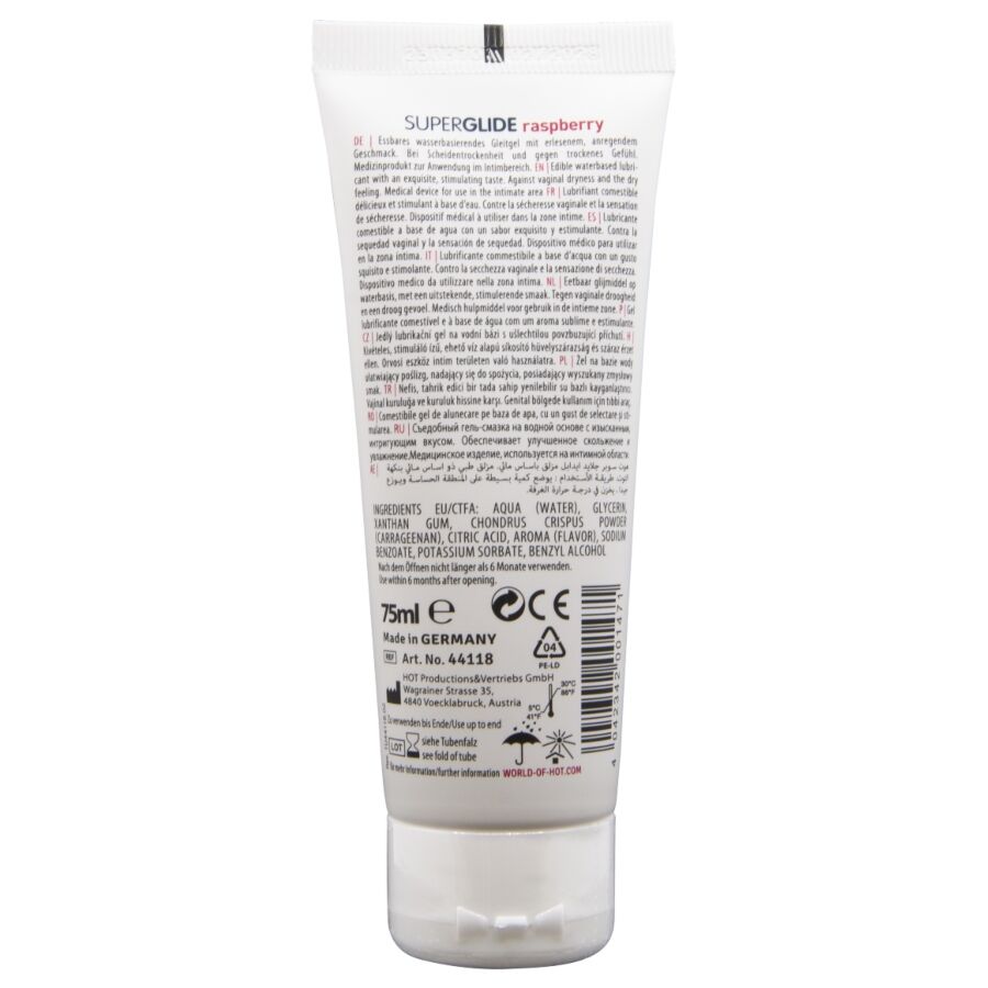 Hot-Superglide Lubrificante Commestibile a base d'acqua Lampone 75 ml 2 Hot-Superglide Lubrificante Commestibile a base d'acqua Lampone 75 ml · Lubrificanti (imaginea 2)