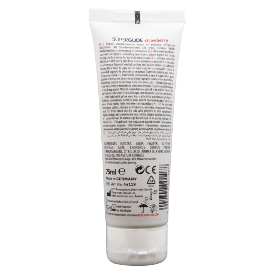 Hot-Superglide Lubrificante commestibile a base d'acqua, Fragole, 75 2 Hot-Superglide Lubrificante commestibile a base d'acqua, Fragole, 75 · Lubrificanti (imaginea 2)
